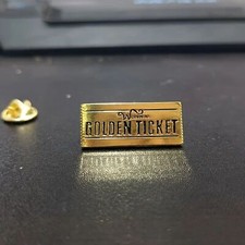 Willy Wonka Golden Ticket Enamel Pin Hat Backpack Jackets Badge Brooch Merch