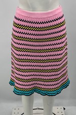Marni Girls Pink Yellow Blue Black Elastic Waist Knit Skirt sz 14y