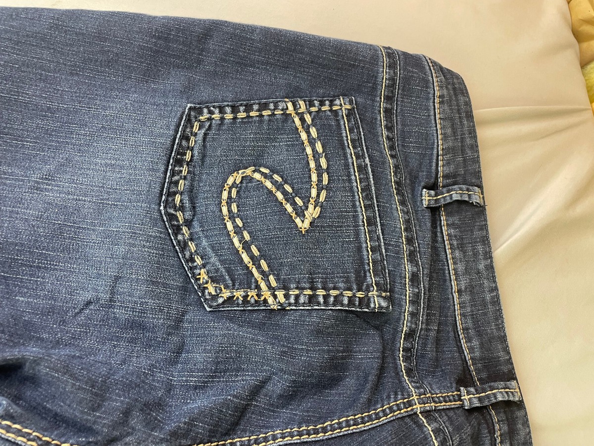 Jeans Bootcut Silver Aiko Femme Taille 26, Bleu, Taille Mid Rise, Inseam 31