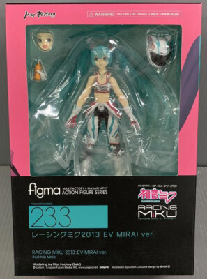 Japan Authentic Hatsune Miku Figma Racing Miku 2013 EV Mirai ver. Figure