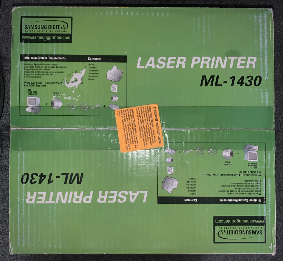 Samsung Laser Printer ML-1430 Brand New Sealed Excellent Economical - Image 2 of 4