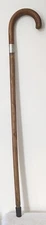 Sturdy silver collared (London 1924 marked) walking stick - Ebenezer Newman & Co