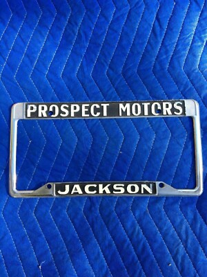 Prospect Motors Jackson Metal Dealership License Plate Frame California CA