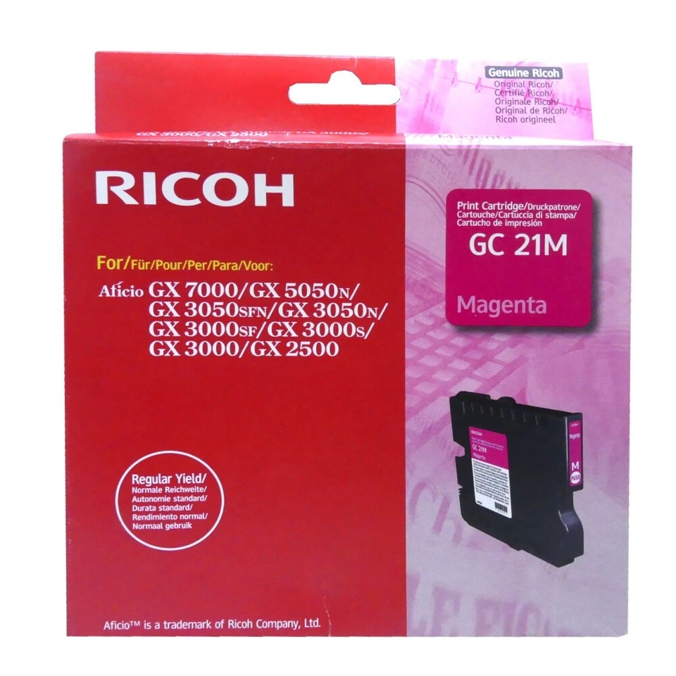 Original Ricoh Gel Cartouche GC-21M Magenta Pour Aficio GX 5050 7000 AG - Photo 1/1