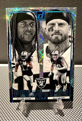 2024 Donruss MAXX CROSBY DAVANTE ADAMS #/100 SP Cosmic Production Line Raiders