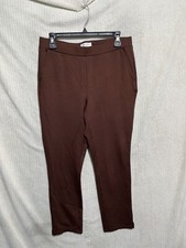 Candace Cameron Bure Petite Slim Leg Ponte Pants- ESPRESSO, PETITE small