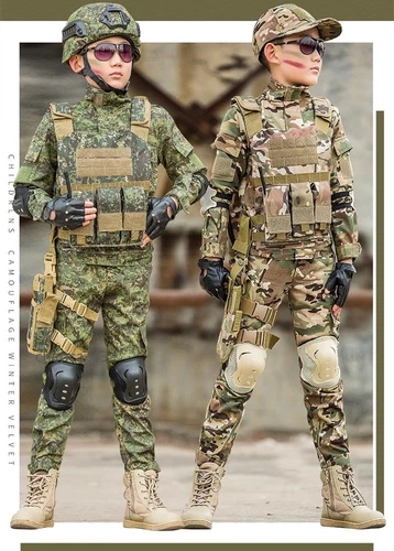 Children's Camouflage Suit Special Forces Summer Camp Military Training Uniform - Picture 4 of 32