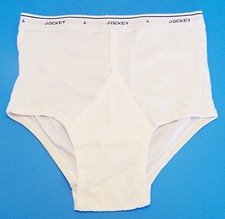 Vintage NOS 6 Pr Jockey Classic Men s Full Rise Briefs Y-Front Fly Size 36 White
