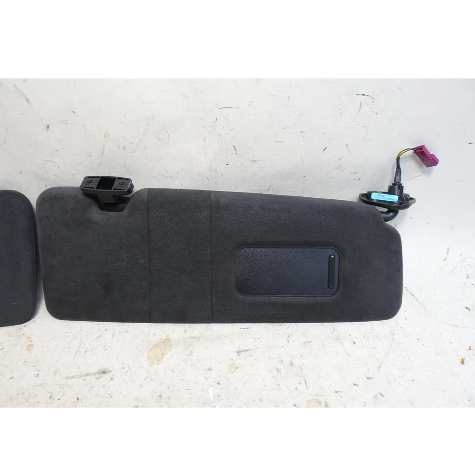 Par de parasol Alcantara negro OEM BMW E63 650i M6 2006-2010 cupé dañado fabricante de equipos originales Foto 3 de 4
