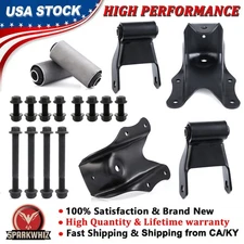 Rear Leaf Spring Shackle and Bracket Hanger Kit for Ford F150 F250 F350 Bronco