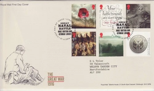 GB Stamps First Day Cover Centenary World War One, military, army Tommy SHS 2016