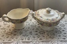 Antique Mount Clemons Mildred 1930s SugarBowl/Creamer Great Condition Beautiful!