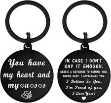 Anniversary, Birthday Gifts for Boyfriend Husband Keychain - You Have My Heart