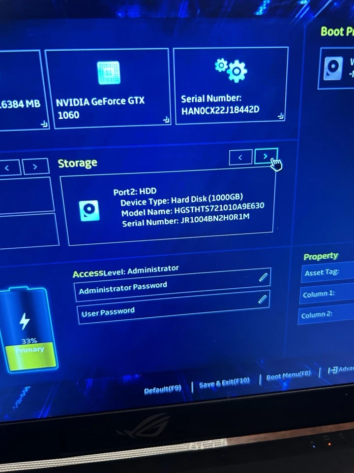 Asus ROG GL703V 17.3" i7-7700HQ 2.8GHz 16GB RAM 1TB SSD GeForce GTX 1060 - Image 3 of 4