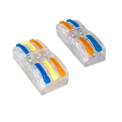 30-teiliges Hebel-Mutter Drahtverbinder Set, transparent, mehrfarbig