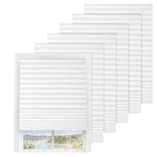 6 Packs Pleated Blackout Blinds, Temporary Blinds for Indoor Windows, Light F...
