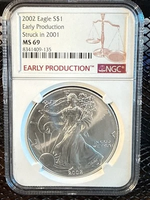 シルバーアメリカンイーグル 2002年 2002 American Eagle Silver Bullion Coins for sale | eBay