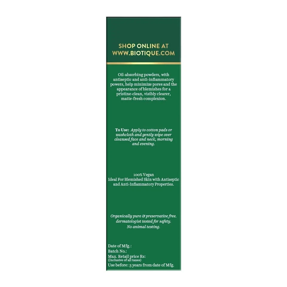Biotique Tea Tree Skin Clearing Mattifying Facial Toner For Oily Skin 120ml - Image 3 of 4