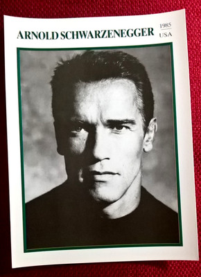 Arnold Schwarzenegger, s/w-Starporträt-Karte, Foto: Stars-Films , 18x13 cm