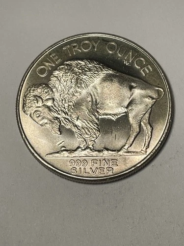 1 troy ounce SILVER Buffalo Indian Head .999  FREE SHIPPING