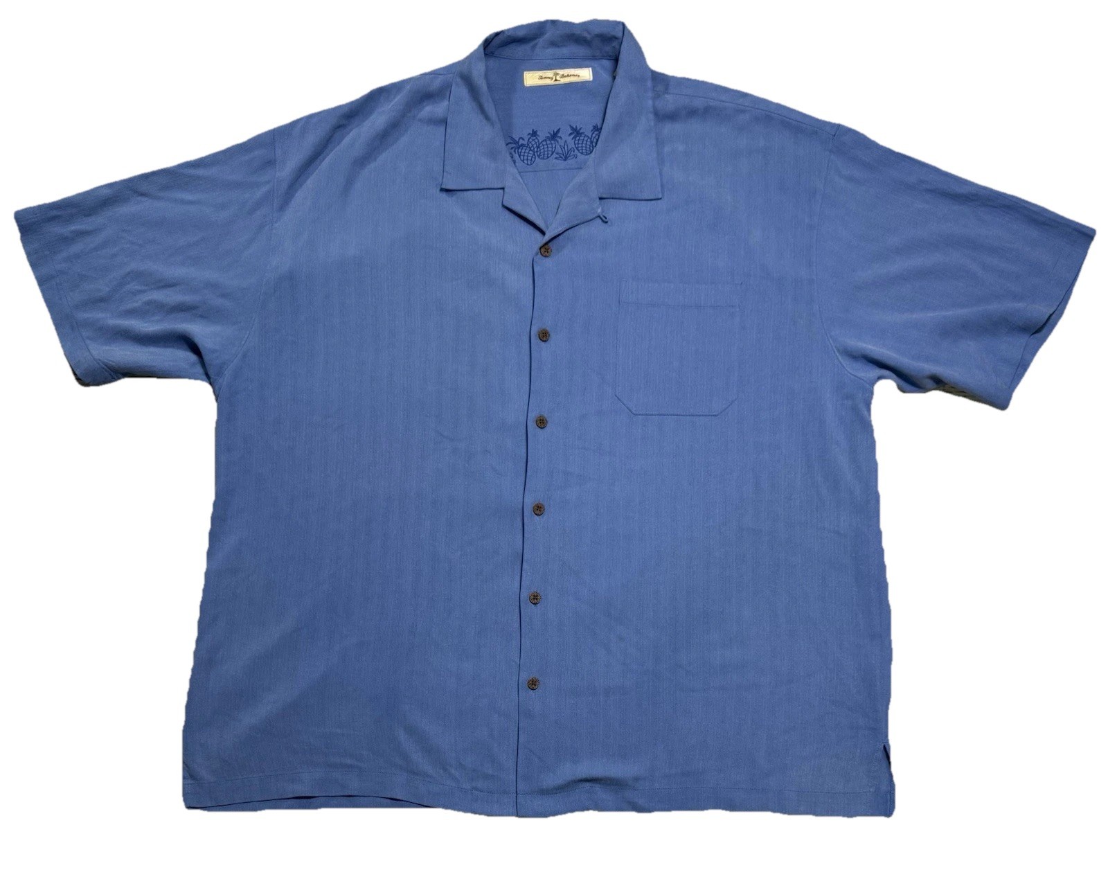 Tommy Bahama Blue Silk Button Up Shirt Men’s Sz XXL