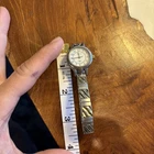 Vtg Carriage Timex Watch Women 25mm light Gold Silver Two Tone Indiglo stretchy