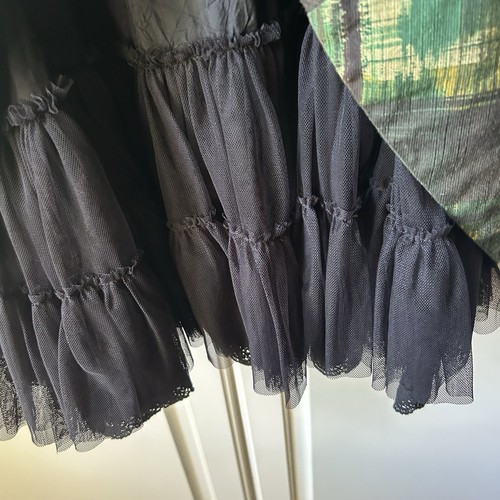 Anthropologie Maeve Dress Size 6 Green Painted Plaid Fit & Flare Sash Women's - Picture 8 of 16