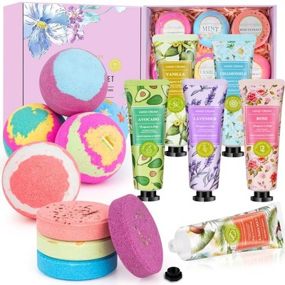 Relaxing Spa Gift Set Bath Bombs, Shower Steamers, and Lotions for Women  sd888