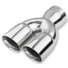 3" Inlet 3" Outlet 9.5"Overall Length Stainless Steel Exhaust Tip Y-Pipe Weld-On