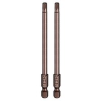"2X Flache Sechskant-Bits H4.0 FüR Magnetspitze 1/4\" Schaft 4\" Kupfer"