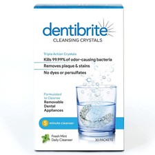 Dentibrite Crystals Cleaner for Removable Dental 28 Count Pack of 1 , Clear
