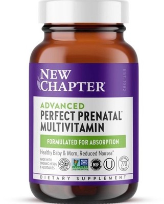NEW CHAPTER Perfect PreNatal MultiVitamin 270ct *EXP: 011/26
