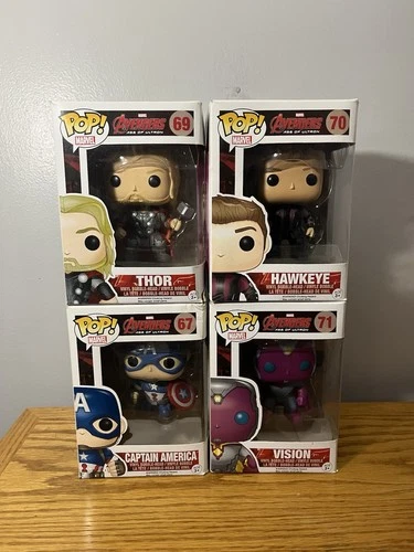 Funko Pop! Vinyl Thor Hawkeye Captain America Vision Avengers Age of Ultron Lot