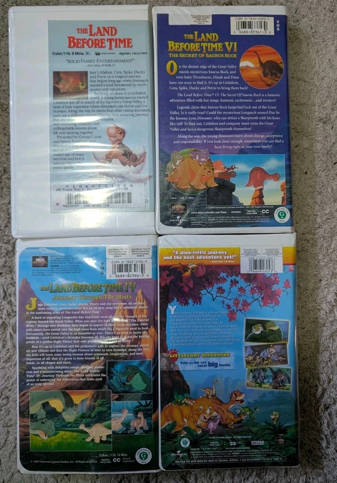 The Land Before Time VHS Lot (5) 1, 3, 4, 6, and Invasion of the Tinysauruses! - Image 2 of 4