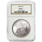 1888 Silver Morgan Dollar NGC MS67