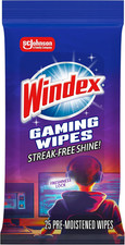 Windex Gaming Cleaning Wipes, Pre-Moistened Wipes to Instantly Clean All Gaming