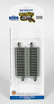 Bachmann HO Straight Track +Nickel Silver Rail & Gray Roadbed E-Z Track 4. 44514 - Picture 1 of 1