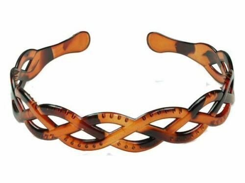 Serre-tête Tortue à Dents Zigzag Effet Écailles - Accessoire Cheveux 3x12x39 Cm