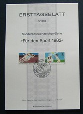 Berlin 1982 Ersttagsblatt F&uuml;r den Sport Mi. 664 - 665