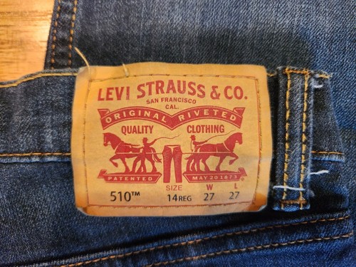 Levi 510 Skinny Jeans Boys Size 14 Regular 27 X 27 Stretch. Cat & Jack Skinny - Picture 5 of 5