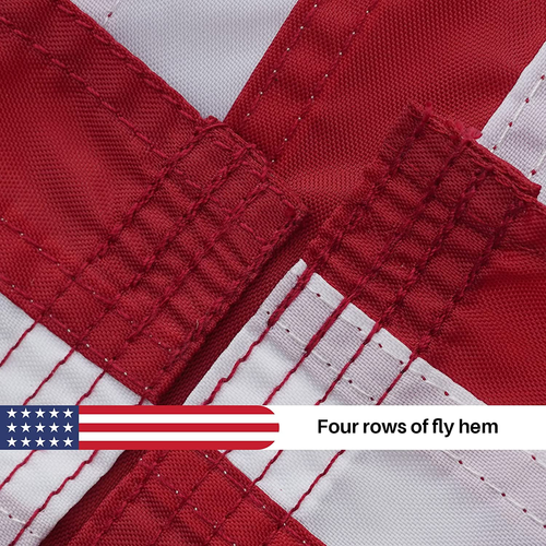 Bradford American Flag 12X18 Inches Made in USA, Embroidered Small American Boat - Picture 3 of 8
