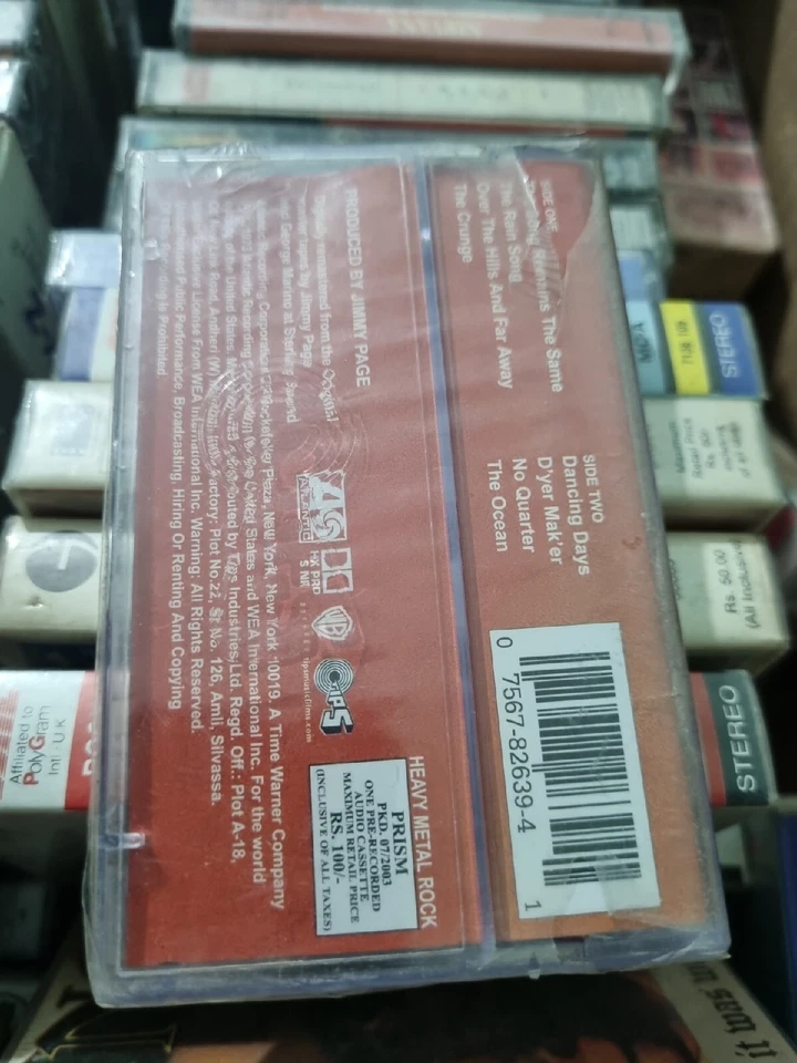 Led Zeppelin Houses Of Holy INDIA MADE SEALED CASSETTE  - Image 3 of 3