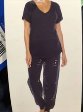 Honeydew New Women's Size L 2 Piece Super Soft Lounge Set V-Neck Jogger Pants