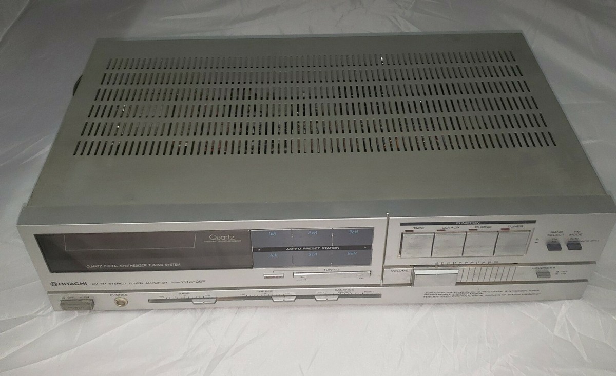 Hitachi HTA-25F AM-FM Stereo Tuner Amplifier Quartz Digital