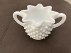 Vintage Hobnail Milk Glass Star Shaped Creamer