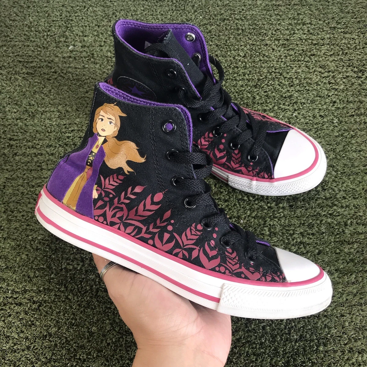 Converse Chuck Taylor All Star Hi Sneakers Size 2Y 667355F Disney Frozen Anna