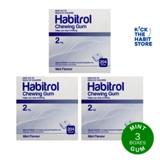 Habitrol Gum 2mg Mint  612 Pieces 3 Boxes x 204 pcs Sugar Free 2027+