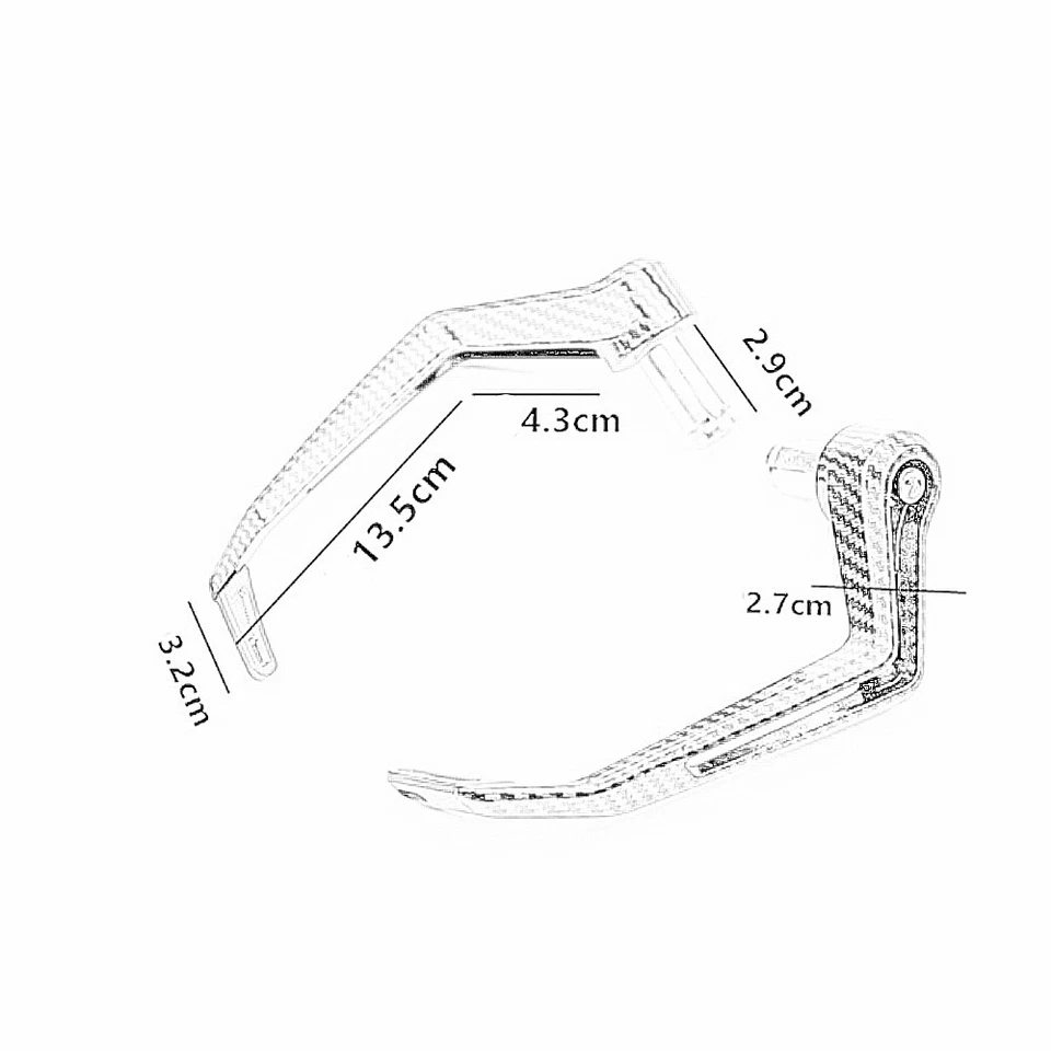 Motorcycle 22mm 7/8" Brake Clutch Lever Handguard Hand Guard Protector Black Foto 4 de 4