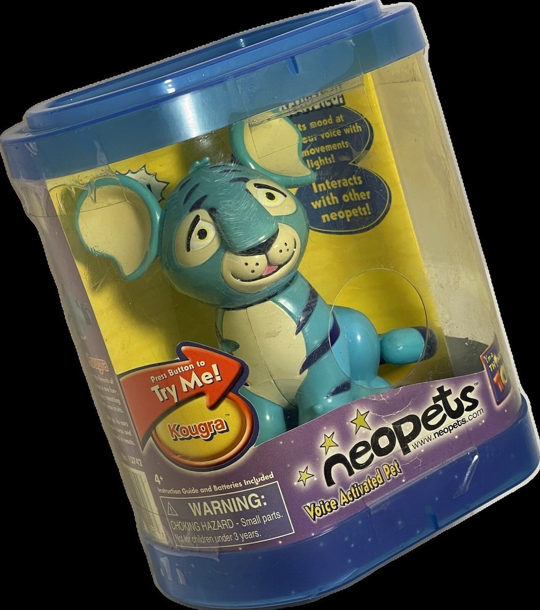 Vintage Rare 2002 Neopets Voice Activated Pet KOUGRA BLUE COLOR by
