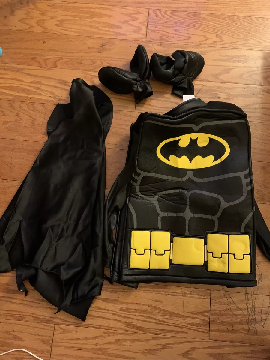 Lego Batman Halloween Costume Suit, Cape & Gloves Size Medium (7-8) No Mask